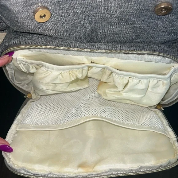 Gray Diaper Bag with Changing Mat included